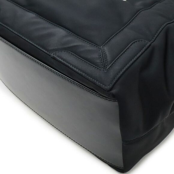 Balenciaga Navy Cabas Nylon Leather Tote Bag - Picture 3 of 6